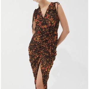Dress Forum Floral Ruched Midi Dress